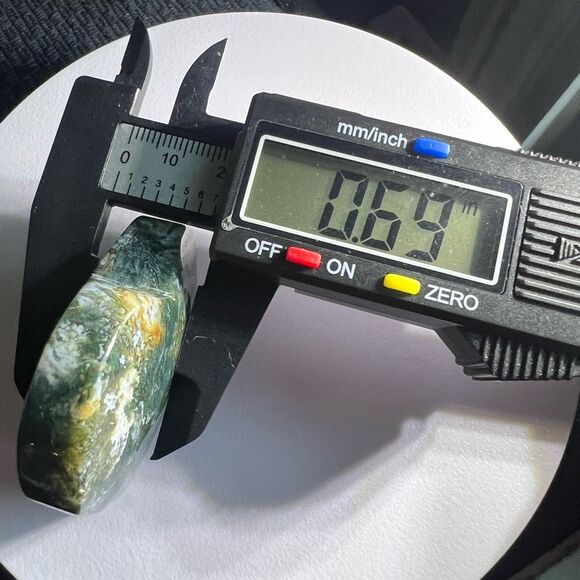 Moss Agate Crystal Heart‎ (#8) - Picture 8 of 11